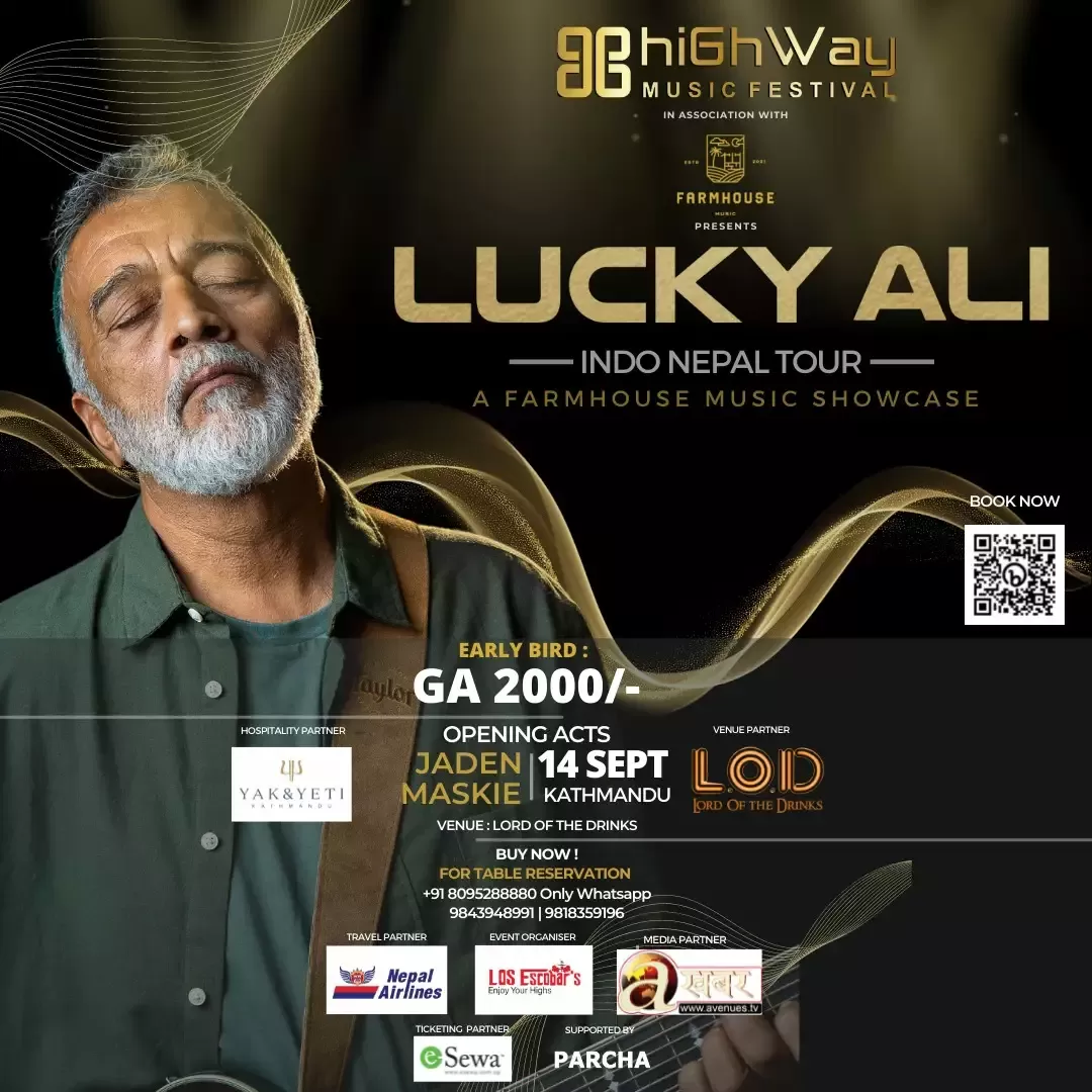 Lucky Ali - Indo Nepal Tour on 14th September at Lord of the Drinks